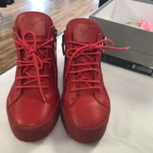 Giuseppe Zanotti Sz 40 Red Leather Shoes